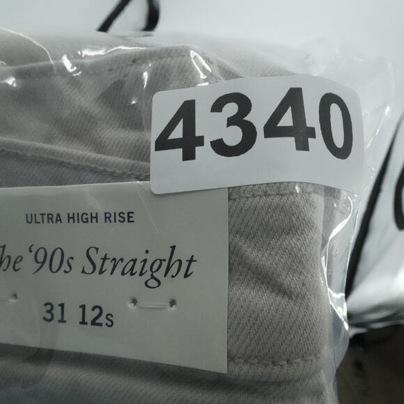 Abercrombie & Fitch Jeans Womens 31 Short Beige 90s Straight Ultra High Rise - Picture 16 of 16